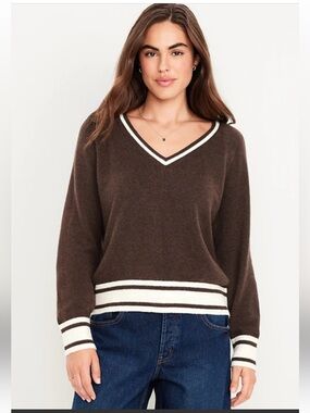 Old Navy brown varsity sweater